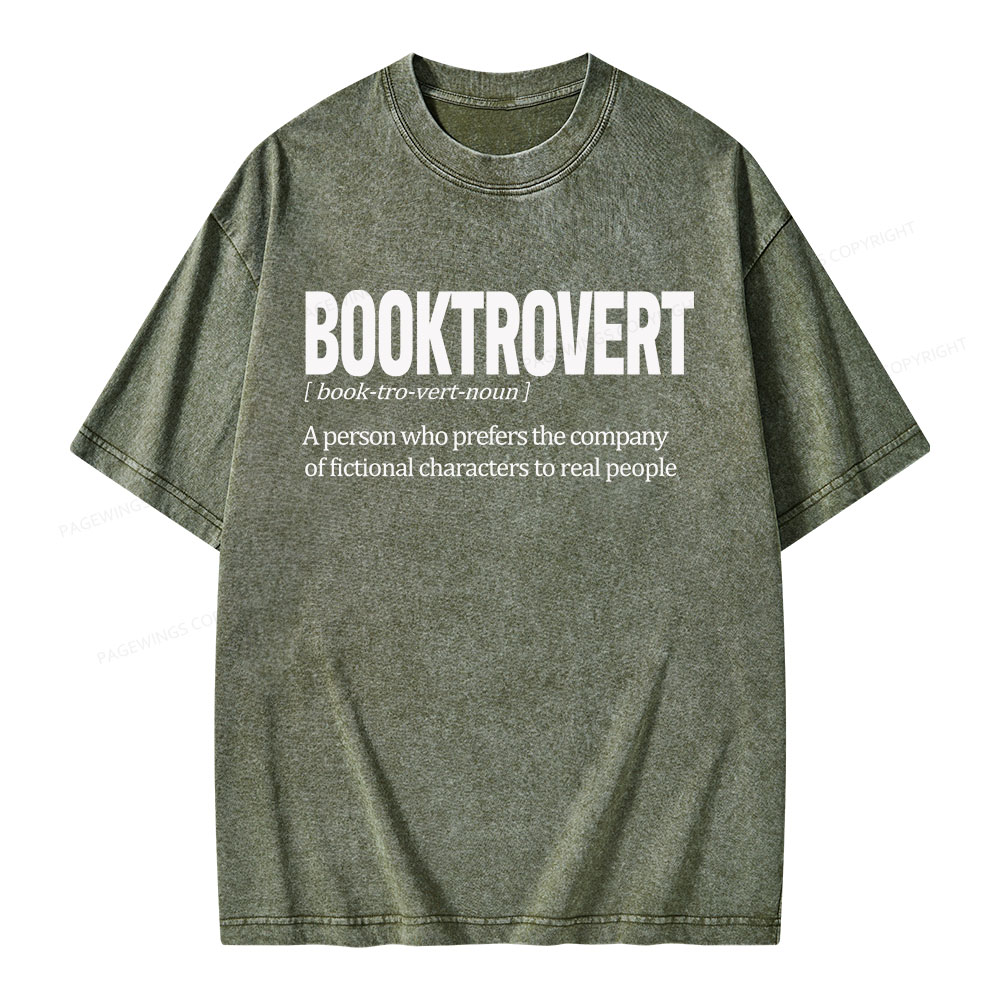 Pagewings Booktrovert Unisex Washed T-shirt