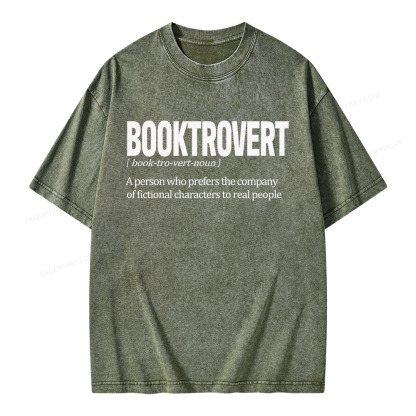 Pagewings Booktrovert Unisex Washed T-shirt