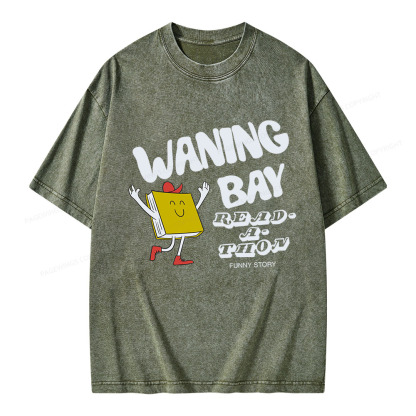 Pagewings Waning Bay Read-A-Thon Funny Story Unisex Washed T-shirt