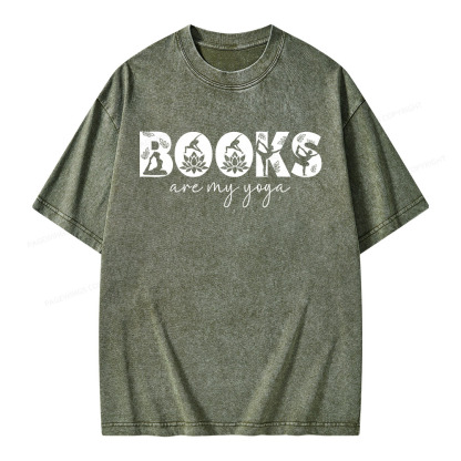 Pagewings Books Are My Yoga Unisex Washed T-shirt