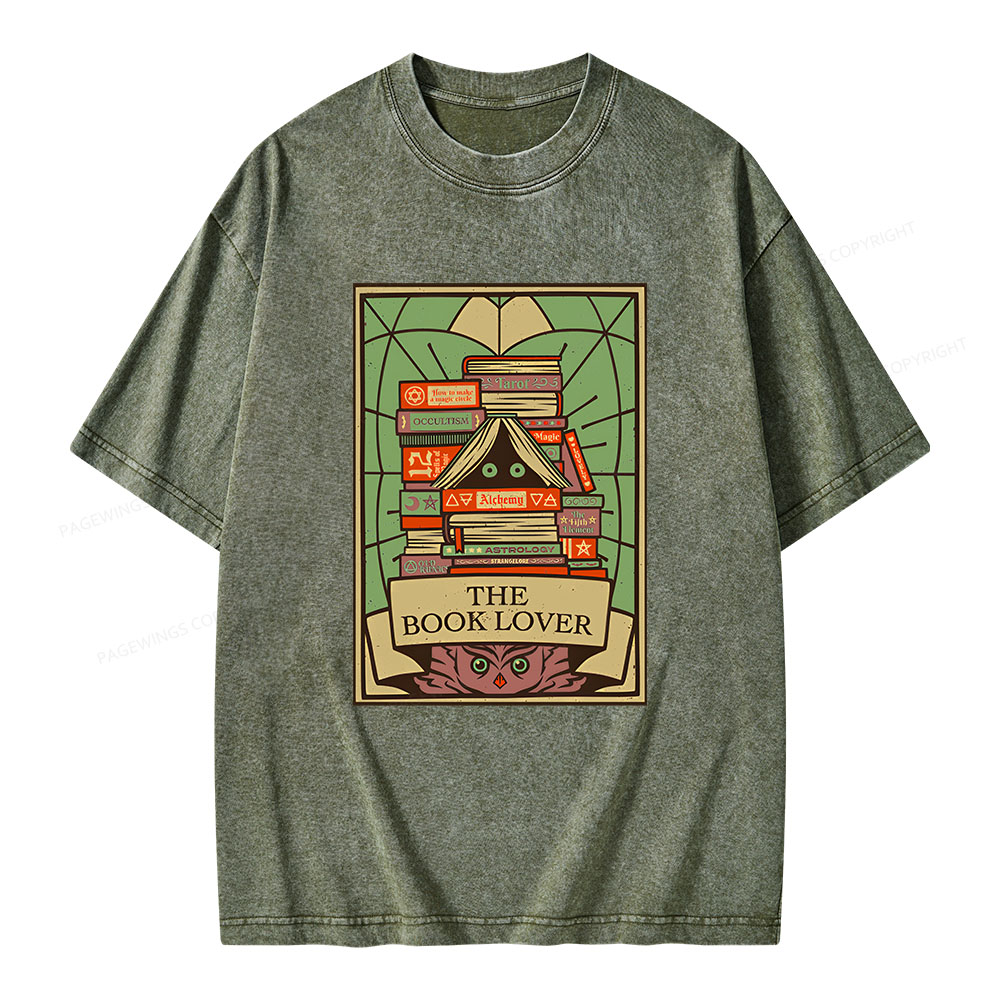 Pagewings The Book Lover Unisex Washed T-shirt