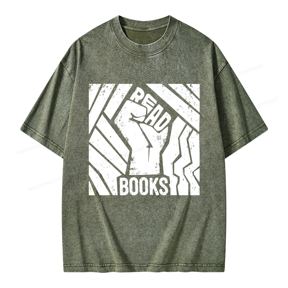 Pagewings Read Books Unisex Washed T-shirt
