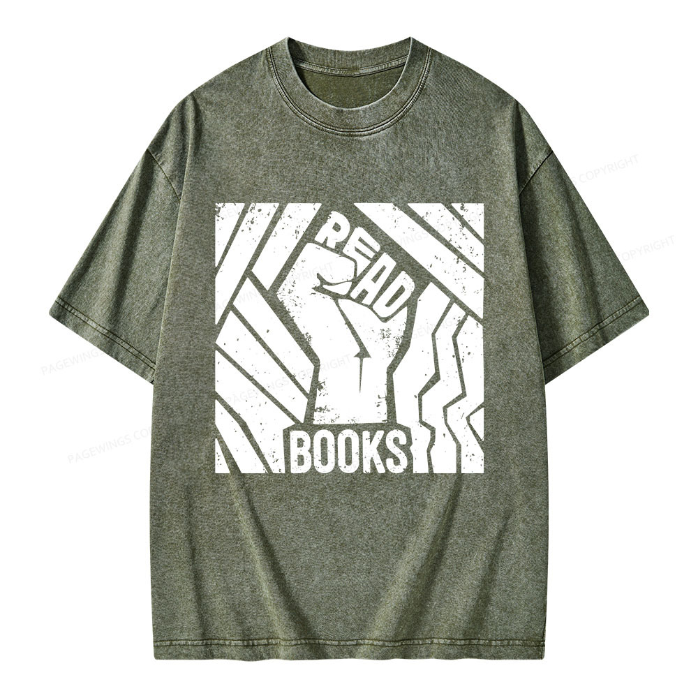 Pagewings Read Books Unisex Washed T-shirt