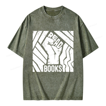 Pagewings Read Books Unisex Washed T-shirt