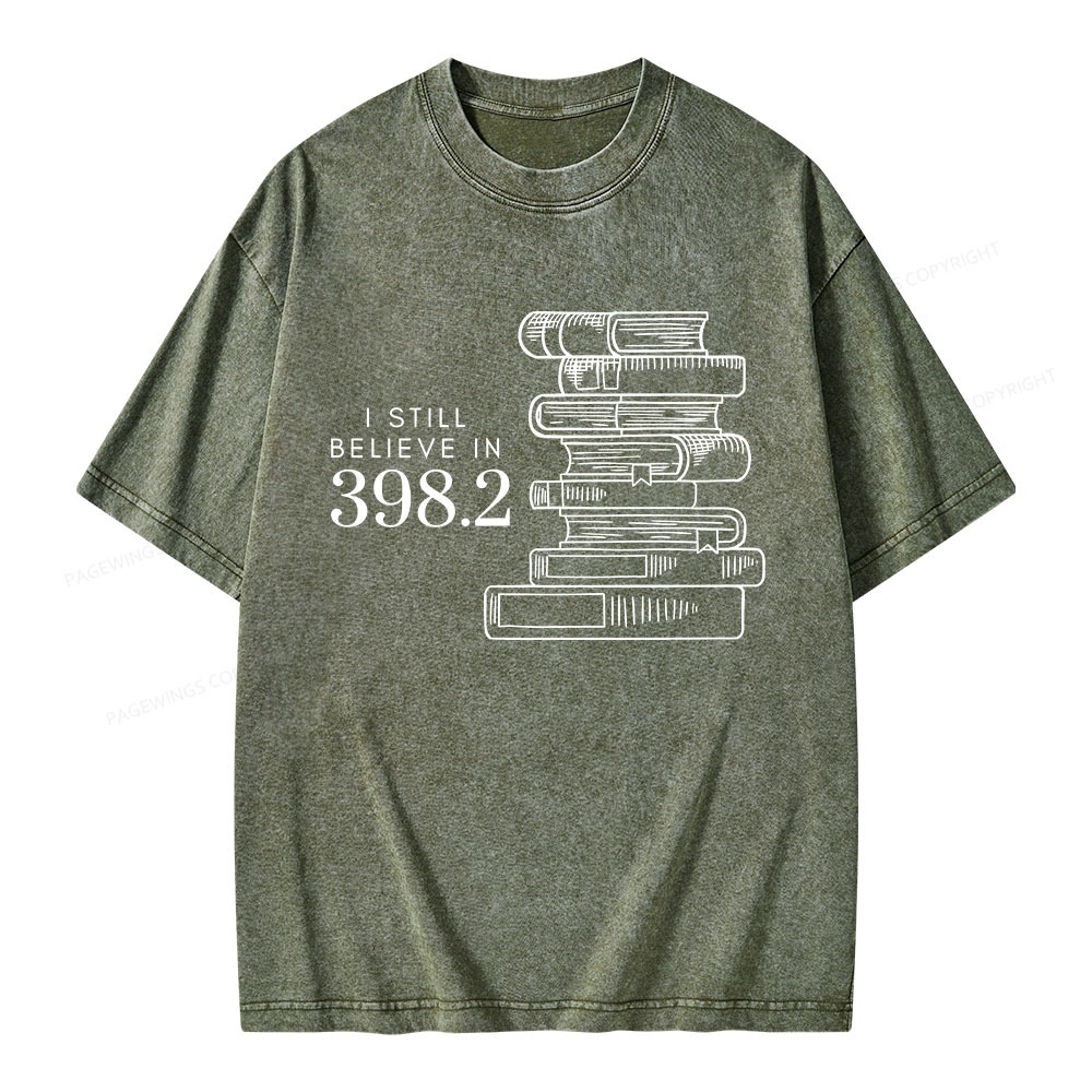Pagewings I Still Believe In 398.2 Unisex Washed T-shirt