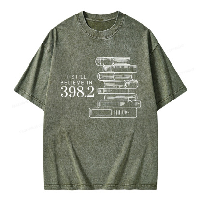 Pagewings I Still Believe In 398.2 Unisex Washed T-shirt