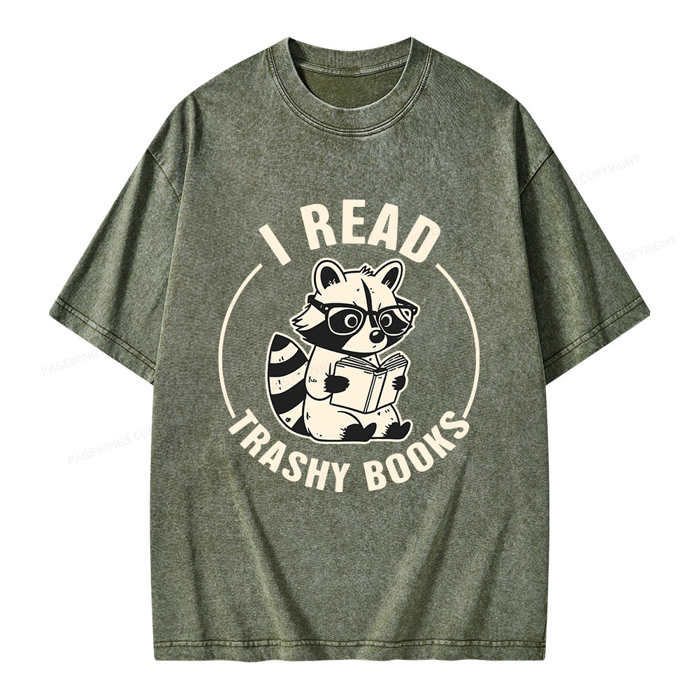 Pagewings I Read Trashy Books Unisex Washed T-shirt