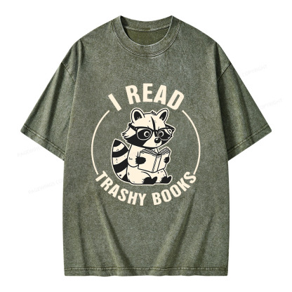 Pagewings I Read Trashy Books Unisex Washed T-shirt