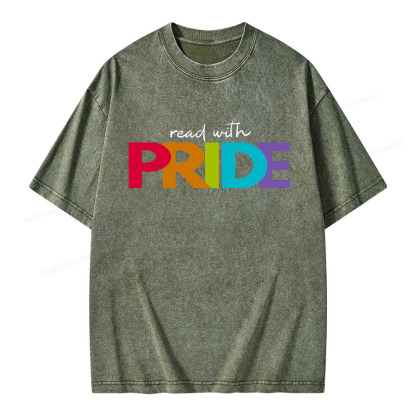 Pagewings Read With Pride Unisex Washed T-shirt