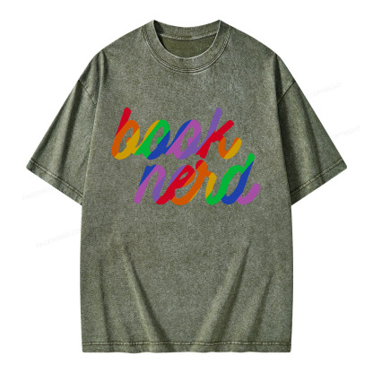 Pagewings  Book Nerd Pride Unisex Washed T-shirt
