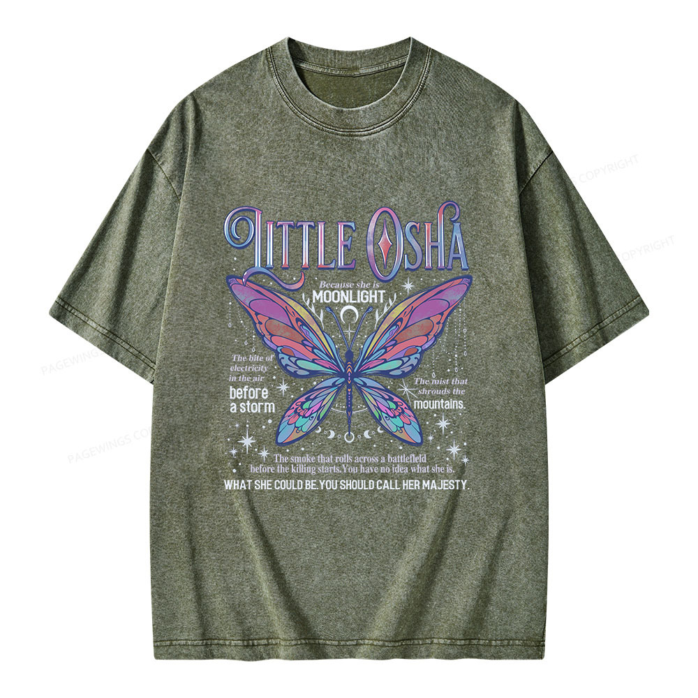 Pagewings Little Osha Butterfly Unisex Washed T-shirt