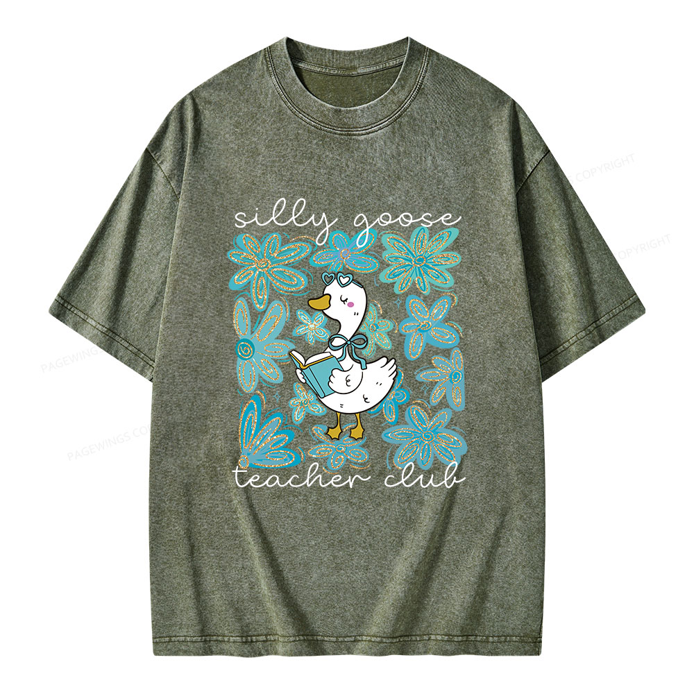 Pagewings Silly Goose Unisex Washed T-shirt