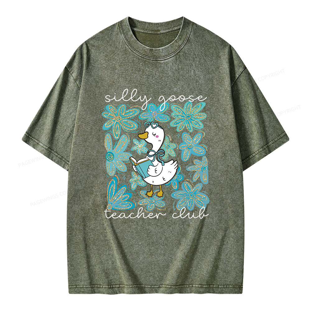 Pagewings Silly Goose Unisex Washed T-shirt