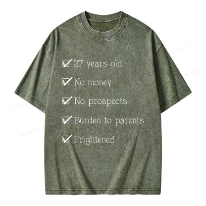 Pagewings 27 Years Old Unisex Washed T-shirt