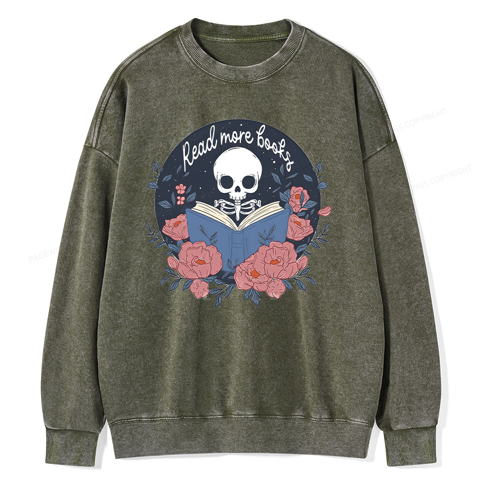 Pagewings read  more  books Unisex Washed Sweatshirt