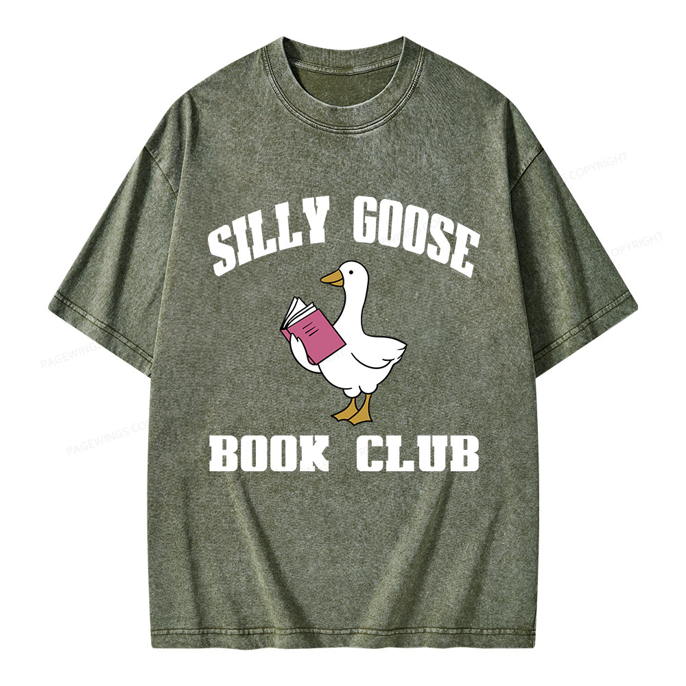 Pagewings Silly Goose Book Club Unisex Washed T-shirt