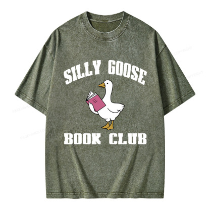 Pagewings Silly Goose Book Club Unisex Washed T-shirt
