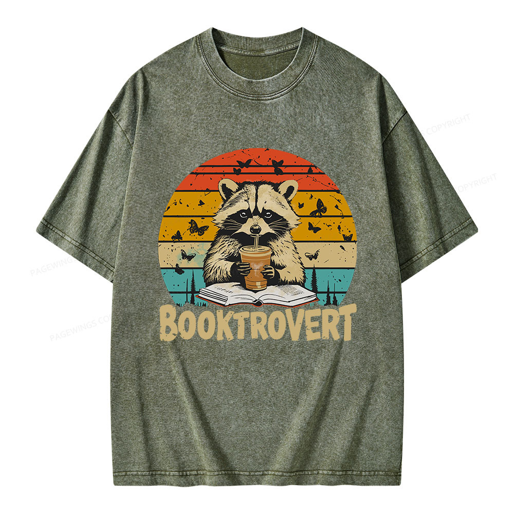 Pagewings Booktrovert Unisex Washed T-shirt