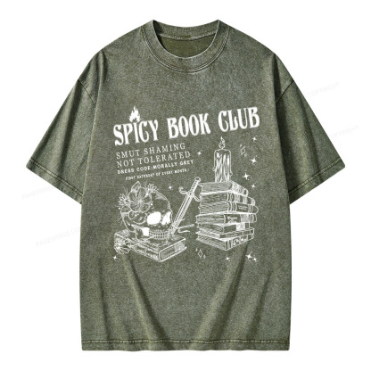 Pagewings Spicy Book Club Unisex Washed T-shirt