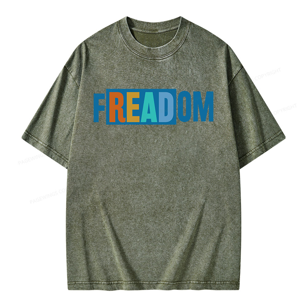 Pagewings Freadom Unisex Washed T-shirt