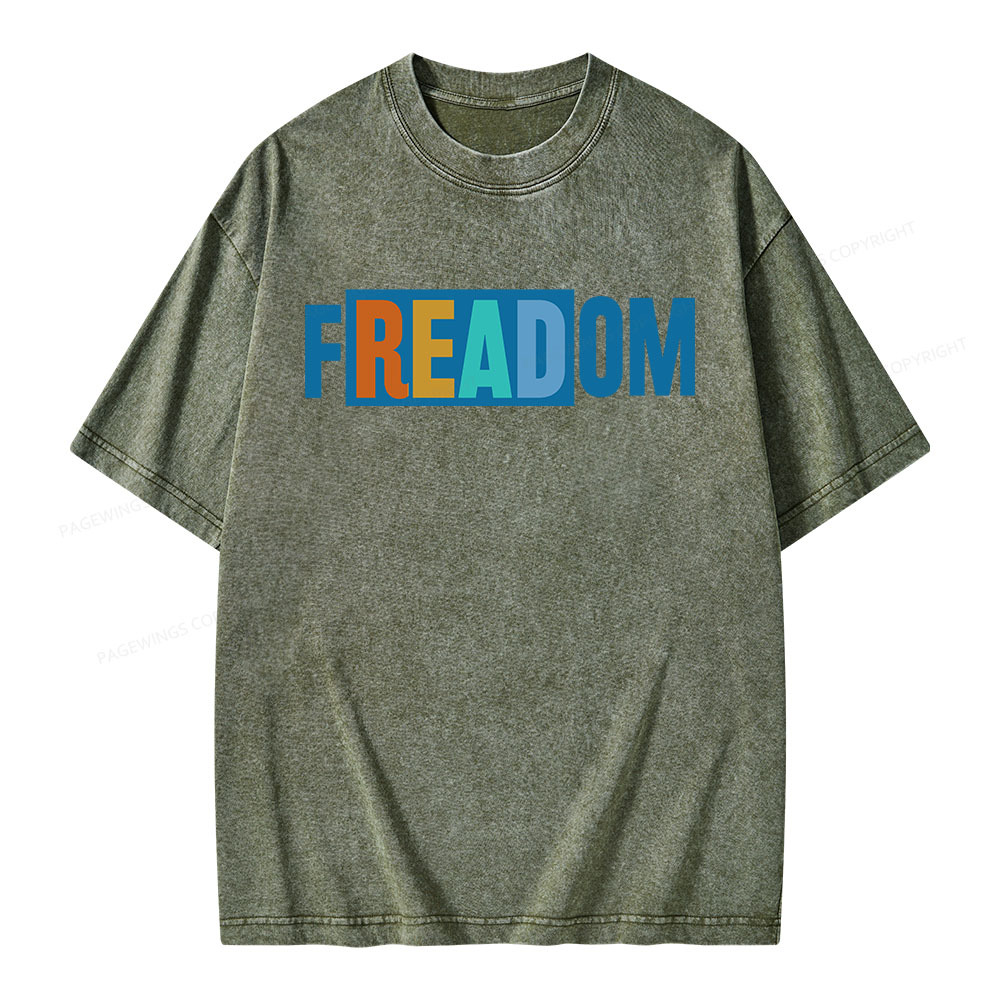 Pagewings Freadom Unisex Washed T-shirt