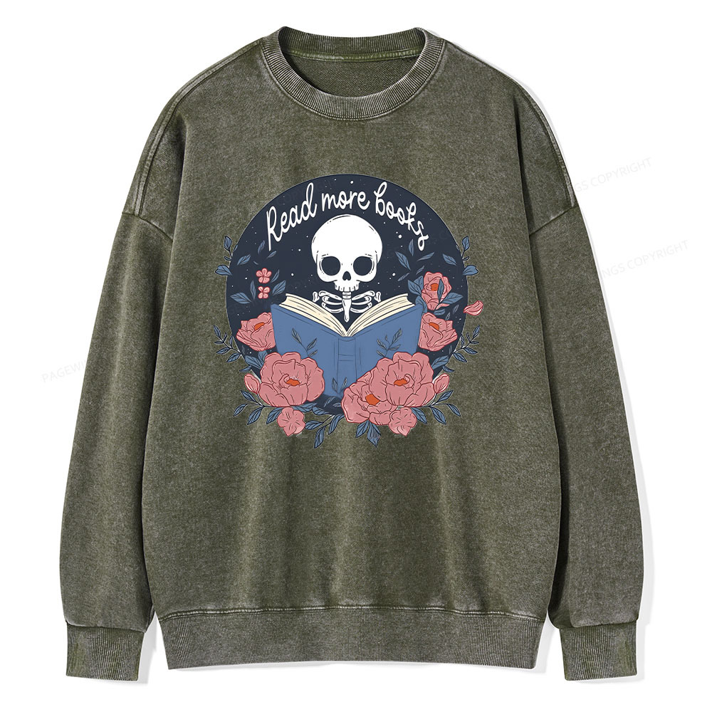 Pagewings read  more  books Unisex Washed Sweatshirt