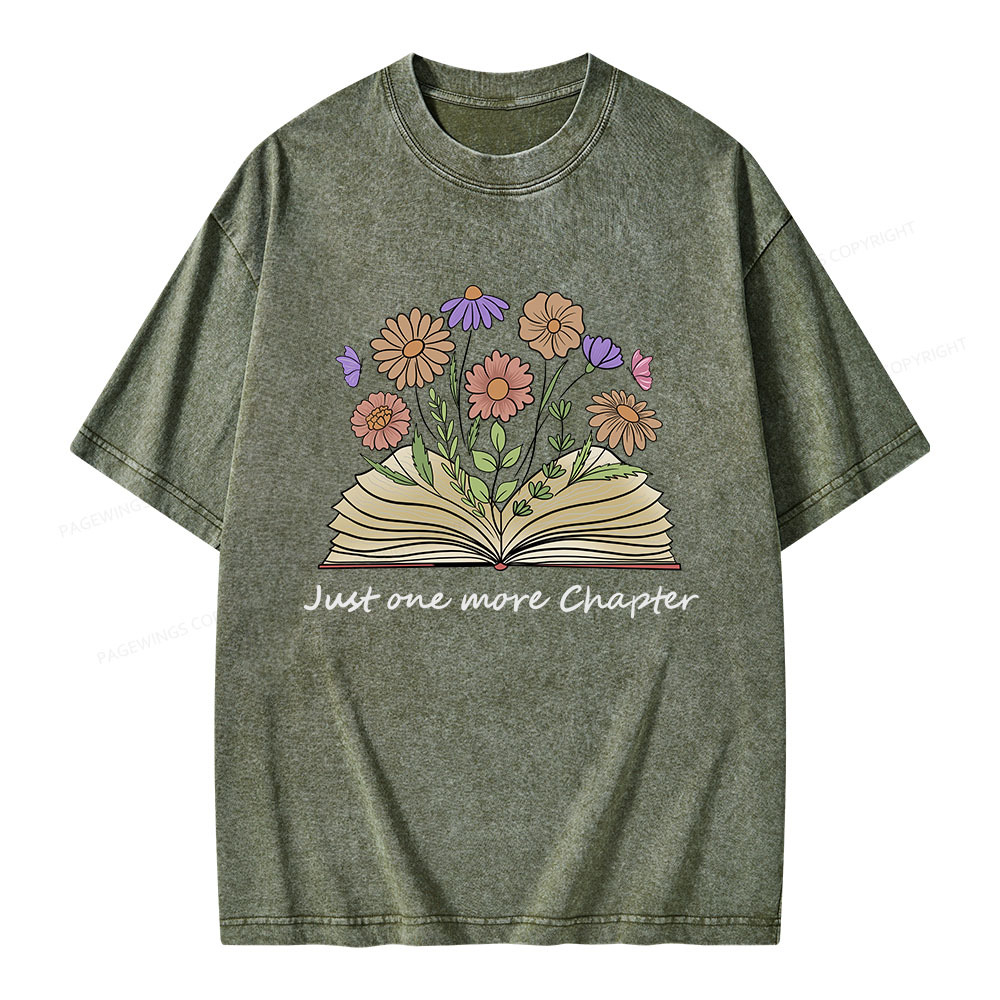 Pagewings Just One More Chapter Unisex Washed T-shirt