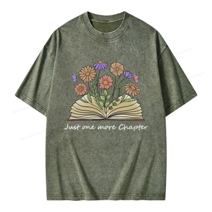 Pagewings Just One More Chapter Unisex Washed T-shirt