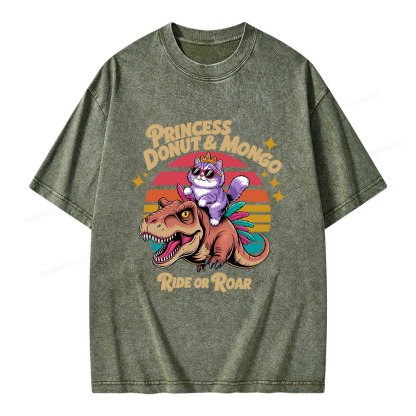 Pagewings Princess Donut & Mongo Unisex Washed T-shirt