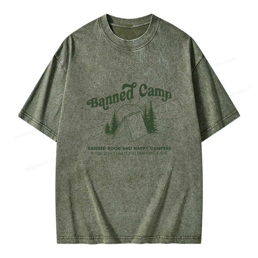 Pagewings Banned Camp Unisex Washed T-shirt