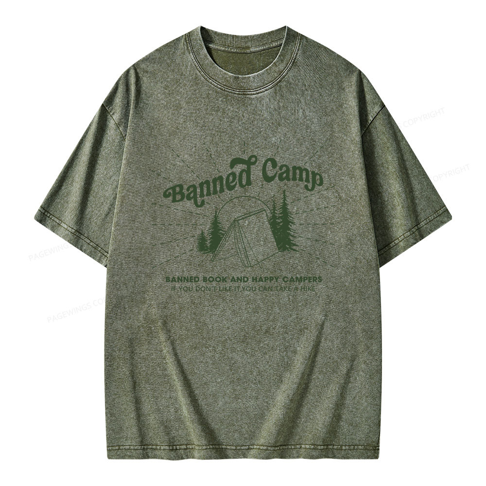 Pagewings Banned Camp Unisex Washed T-shirt