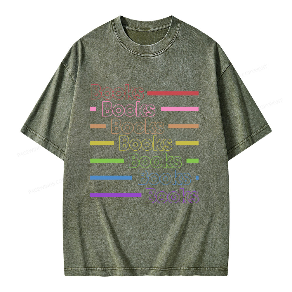 Pagewings Books Unisex Washed T-shirt