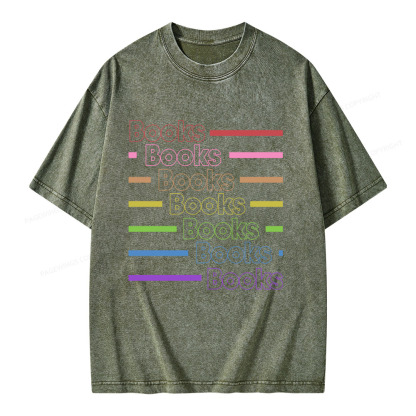 Pagewings Books Unisex Washed T-shirt