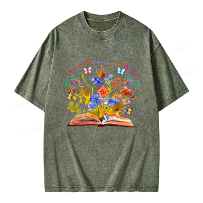 Pagewings Color Our World Summer Reading 2025 Unisex Washed T-shirt