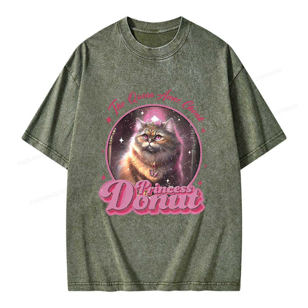 Pagewings Princess Donut  Unisex Washed T-shirt