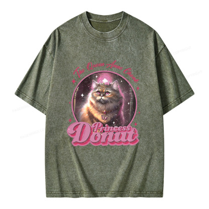 Pagewings Princess Donut  Unisex Washed T-shirt