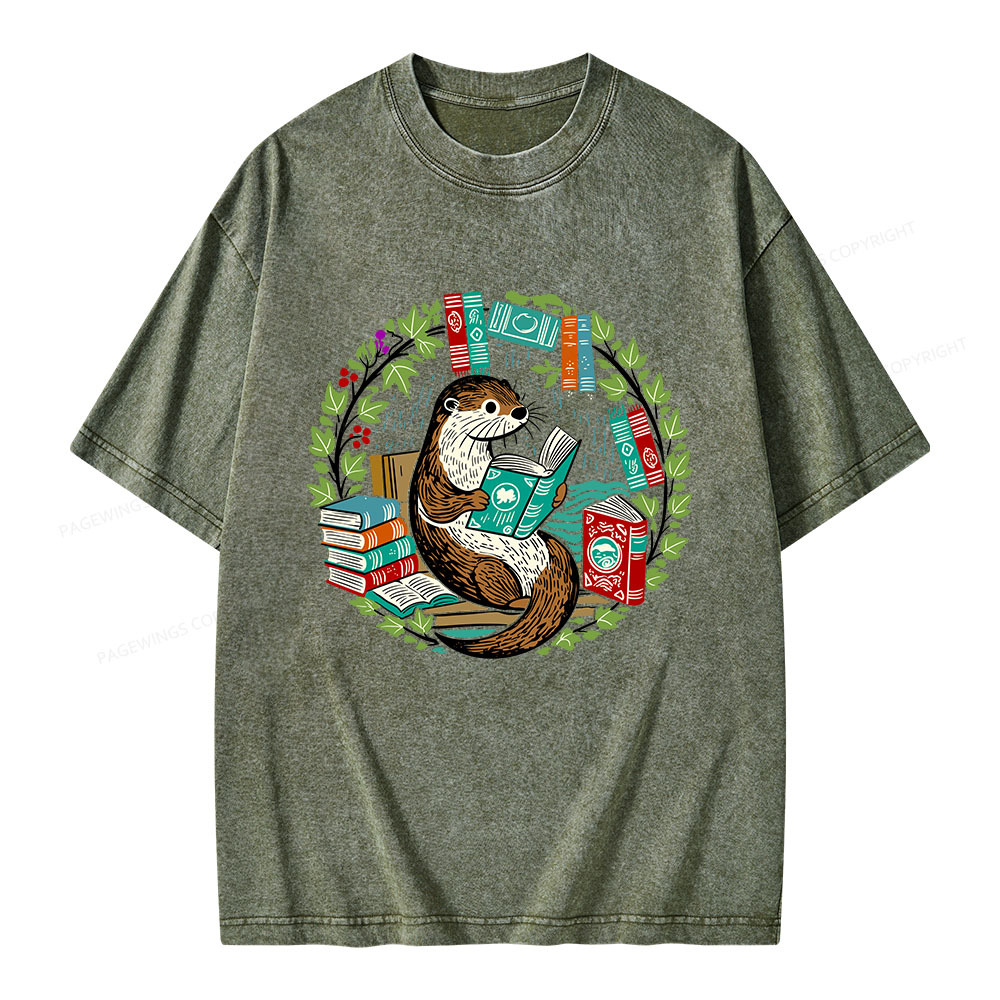 Pagewings Book Lover Unisex Washed T-shirt