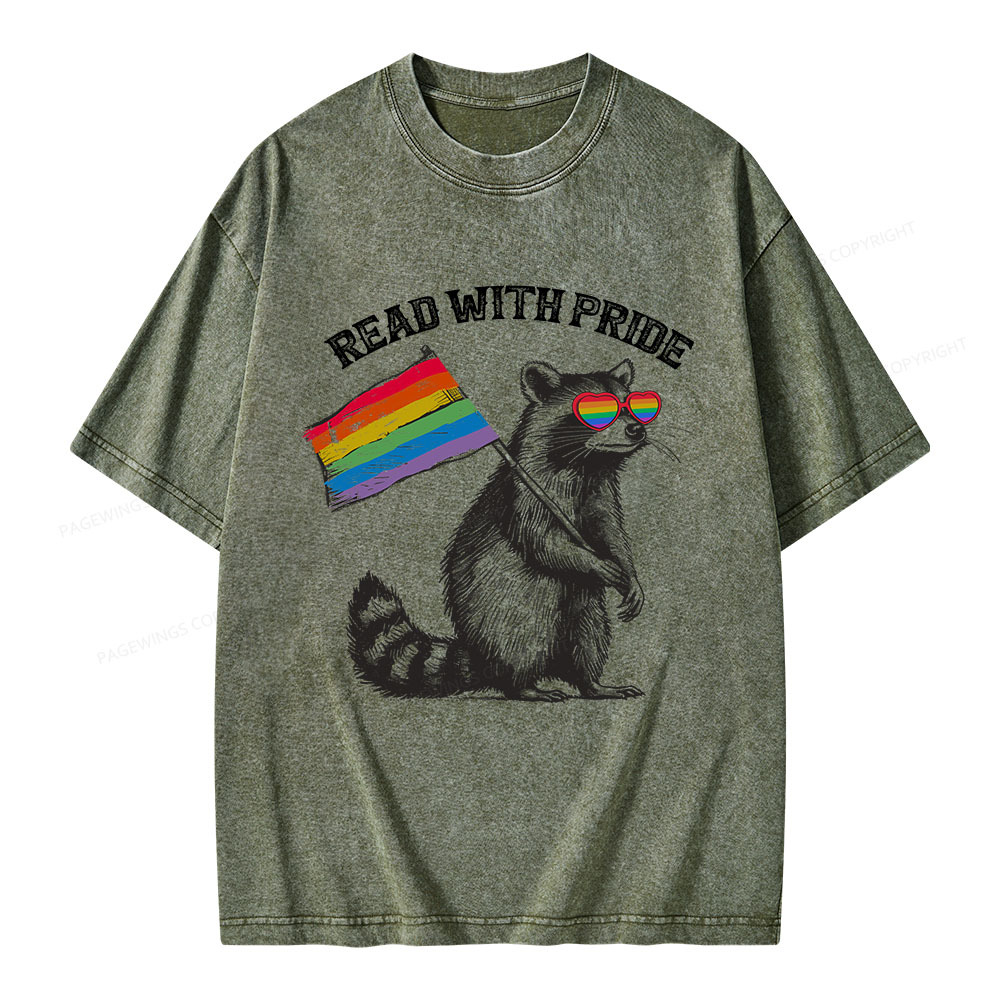 Pagewings Read with Pride Unisex Washed T-shirt