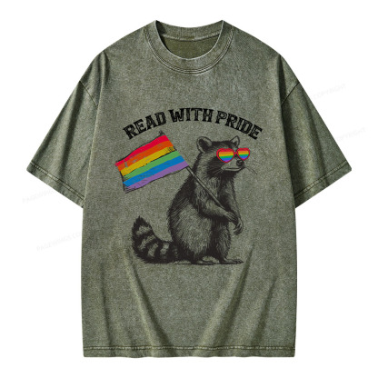 Pagewings Read with Pride Unisex Washed T-shirt