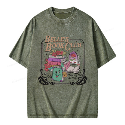 Pagewings Belle's Book Club Unisex Washed T-shirt