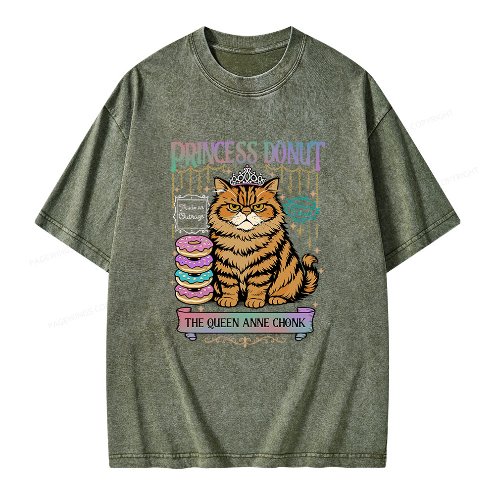 Pagewings Princess Donut Unisex Washed T-shirt