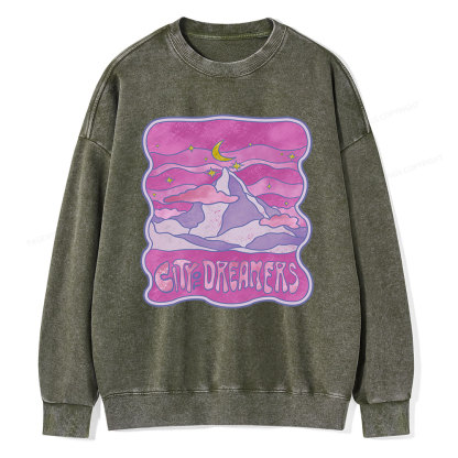 Pagewing City Of Dreamers Unisex Washed Sweatshirt