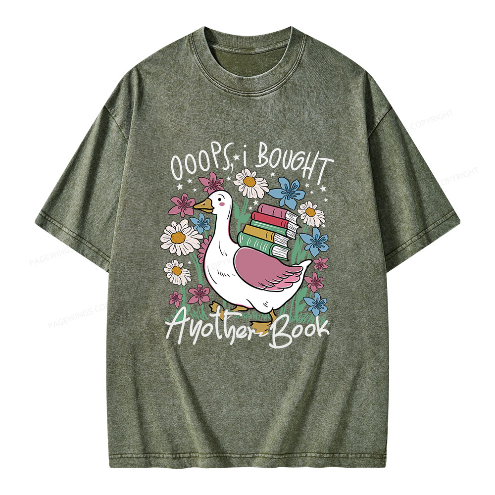 Pagewings Oops I Bought Another Book Unisex Washed T-shirt