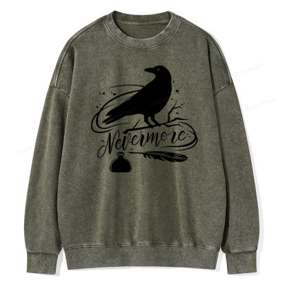 Pagewing  Edgar Allen Poe tee Unisex Washed Sweatshirt