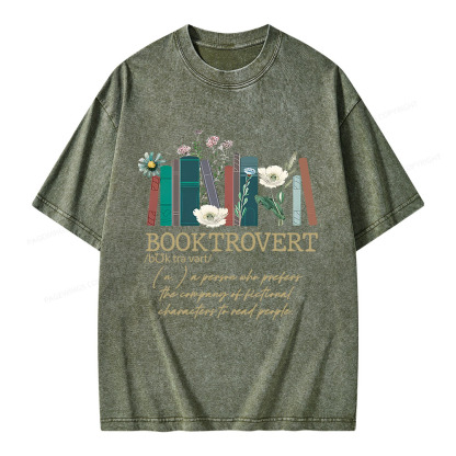 Pagewings Booktrovert Unisex Washed T-shirt