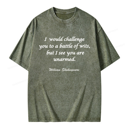 Pagewings William Shakespeare Quote Unisex Washed T-shirt