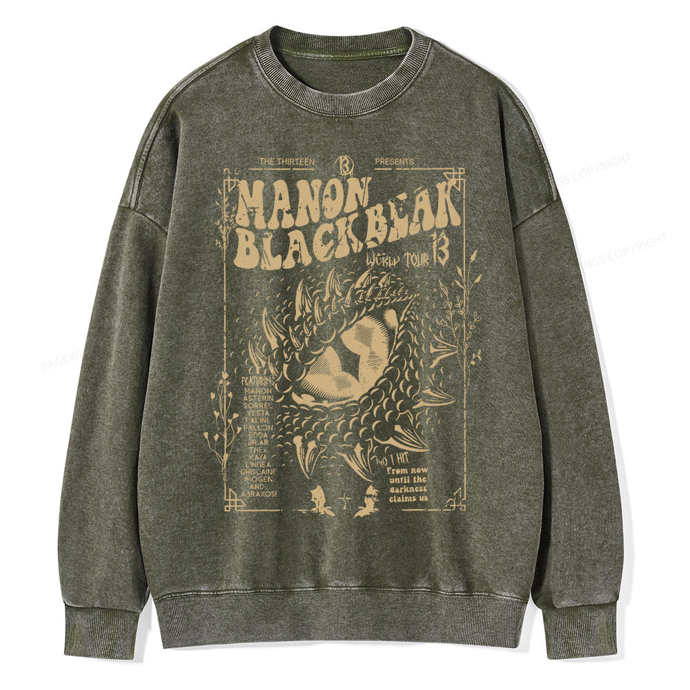 Pagewing ACOTAR Crescent City Rhysand Unisex Washed Sweatshirt