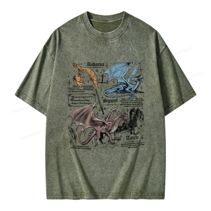 Pagewings Dragon Unisex Washed T-shirt