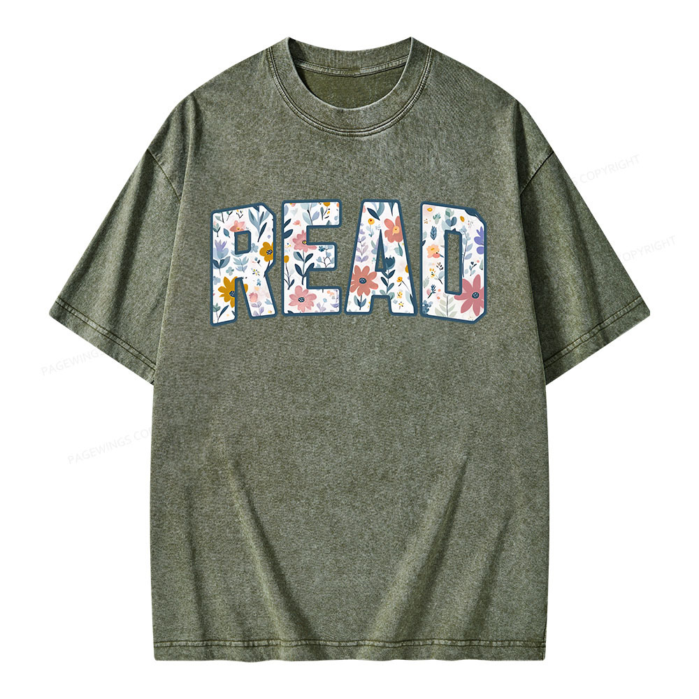 Pagewings Read Unisex Washed T-shirt