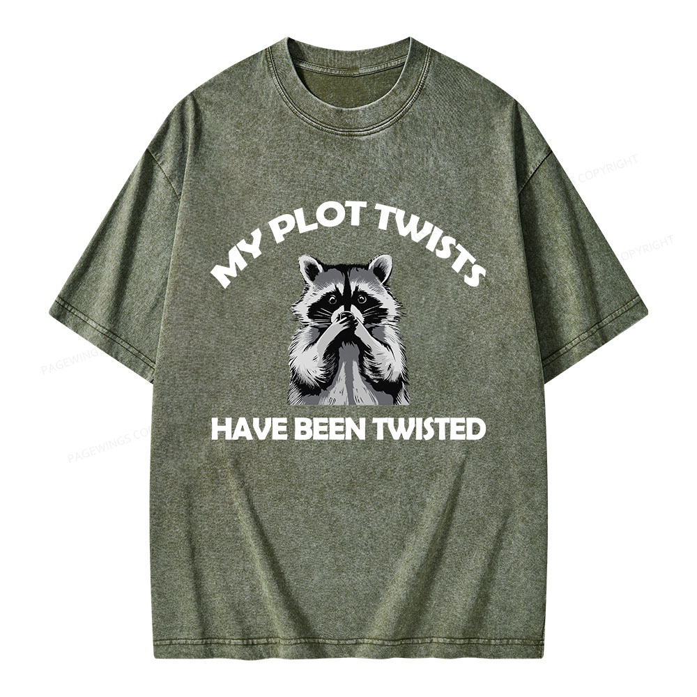 Pagewings My Plot Twists Have Been Twisted Unisex Washed T-shirt